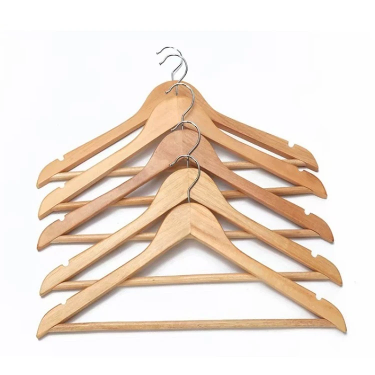 embossed wooden hangers high quality wood hangers